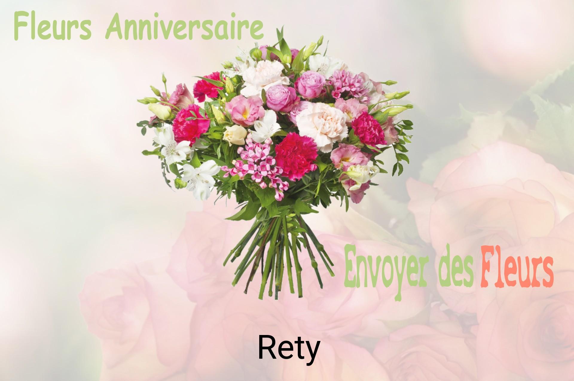 Bouquet de fleurs d’anniversaire livré à Rety