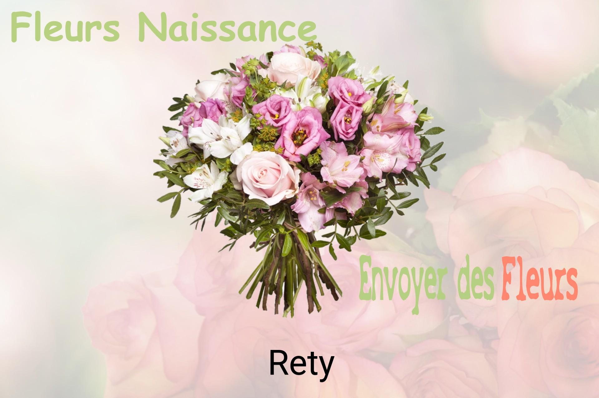 Bouquet de fleurs de naissance livré à Rety